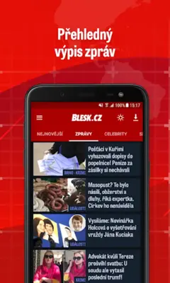 Blesk zprávy, celebrity, spor android App screenshot 6